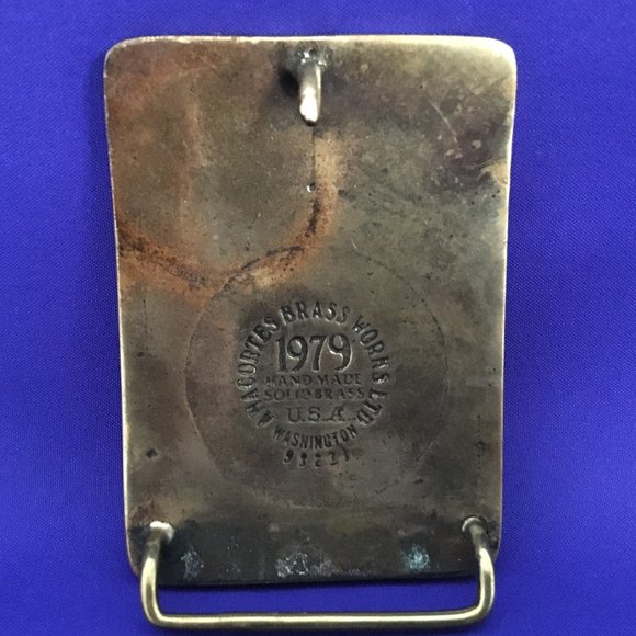 Ducks Unlimited 1979 Washington State Solid Brass Belt Buckle, Numbered, Limited - Picture 4 of 6